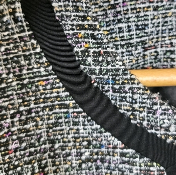 Ann Taylor | Textured Tweed Ladylike Jacket with Hidden Hook & Eye Closure - Picture 3 of 6